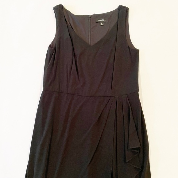 Chetta B Black Twist Sleeveless Cocktail Dress - Picture 2 of 13